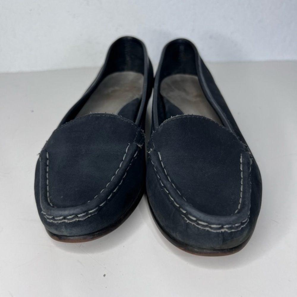 Vintage G.H. Bass & Co Navy Nubuck & Leather Flat Loafers Size 5